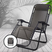 Bostin Life 2 X Zero Gravity Recliner Sun Lounge Chair - Grey Furniture > Outdoor