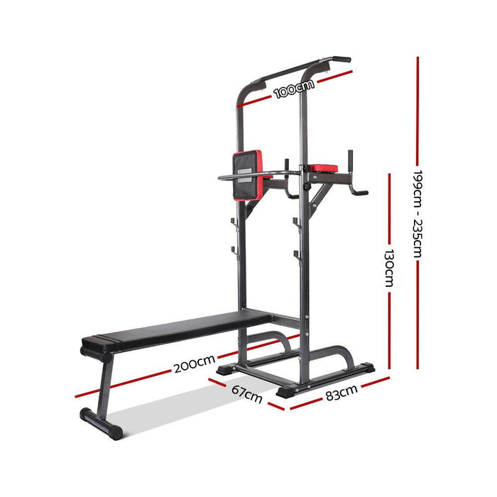 Bostin Life 9-In-1 Multi-Function Power Tower Gym Workout Station Sports & Outdoors > Fitness