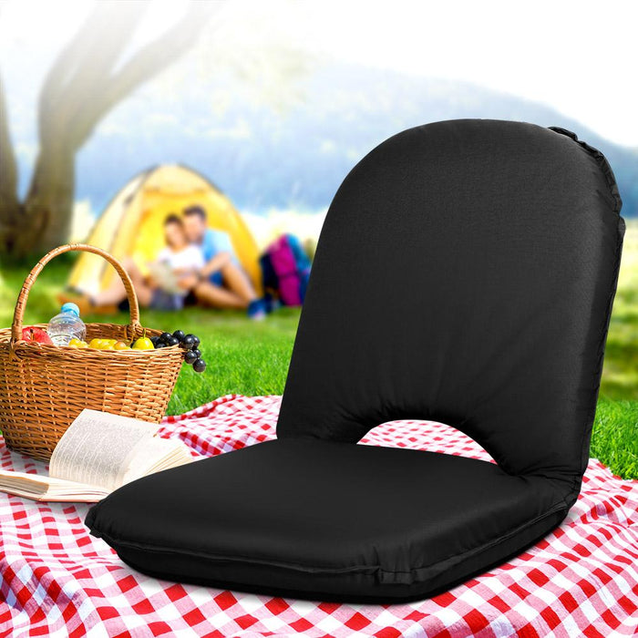 Bostin Life Artiss Foldable Beach Sun Picnic Seat - Black Dropshipzone