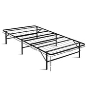 Bostin Life Foldable King Single Metal Bed Frame - Black Dropshipzone