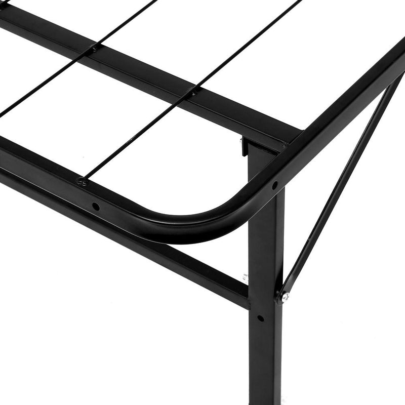 Bostin Life Foldable King Single Metal Bed Frame - Black Dropshipzone