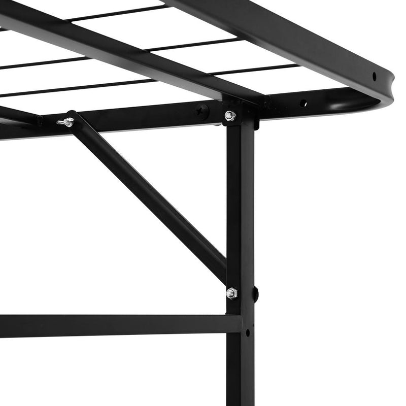 Bostin Life Foldable King Single Metal Bed Frame - Black Dropshipzone