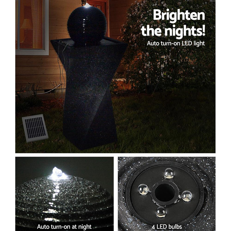 Bostin Life Gardeon Solar Powered Water Fountain Twist Design With Lights Dropshipzone