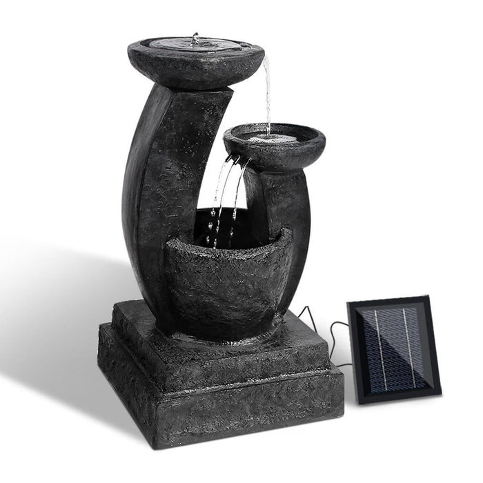 Bostin Life Gardeon 3 Tier Solar Powered Water Fountain With Light - Blue Dropshipzone