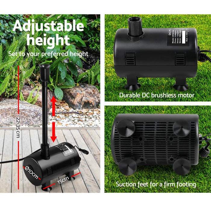 Bostin Life 650L/h Submersible Fountain Pump With Solar Panel Dropshipzone