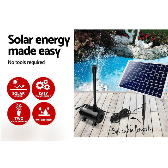 Bostin Life 1400L/h Submersible Fountain Pump With Solar Panel Dropshipzone