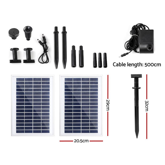 Bostin Life 110W Solar Powered Water Pond Pump Outdoor Submersible Fountains Dropshipzone
