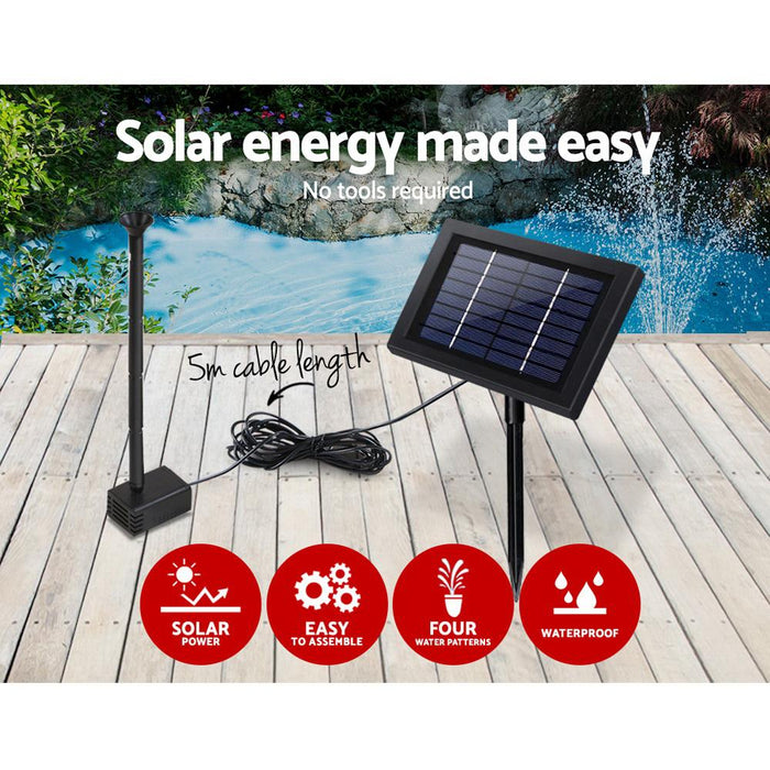 Bostin Life 8W Solar Powered Water Pond Pump Outdoor Submersible Fountains Dropshipzone