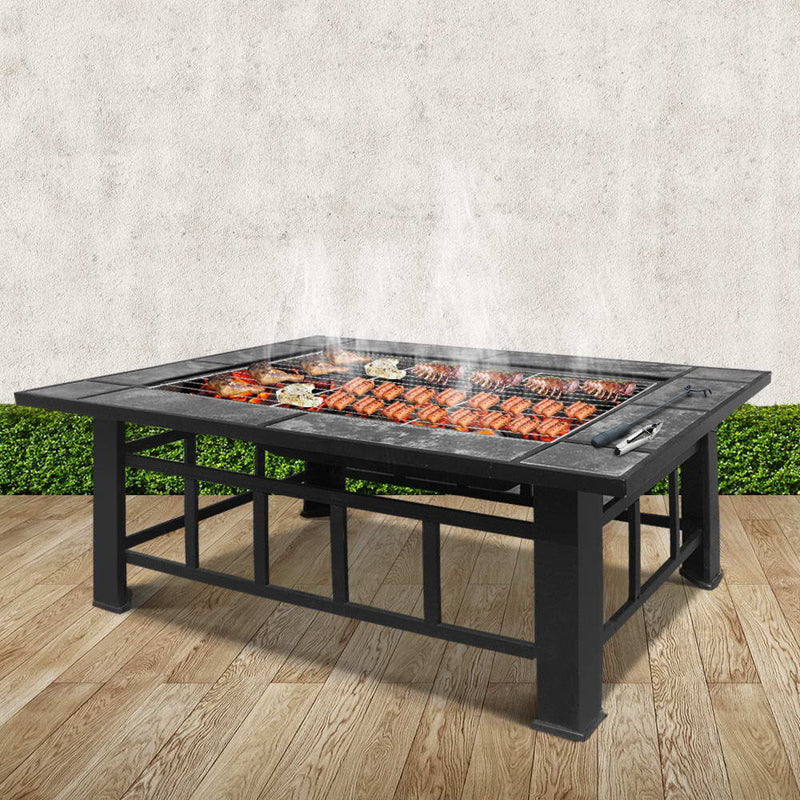 Outdoor BBQ Table Grill Fire Pit