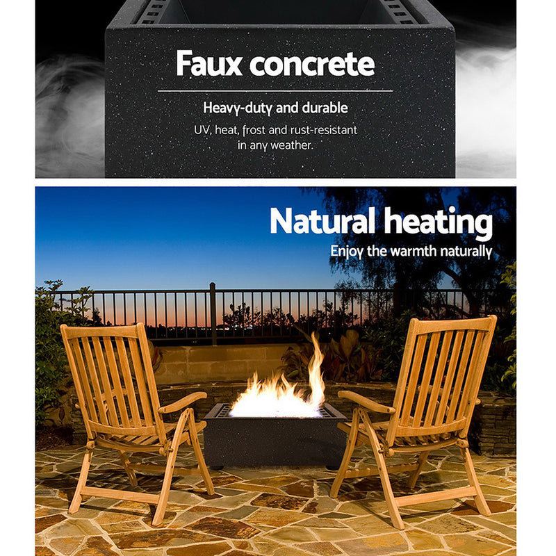 Square Shape Outdoor Fire Pit Heater
