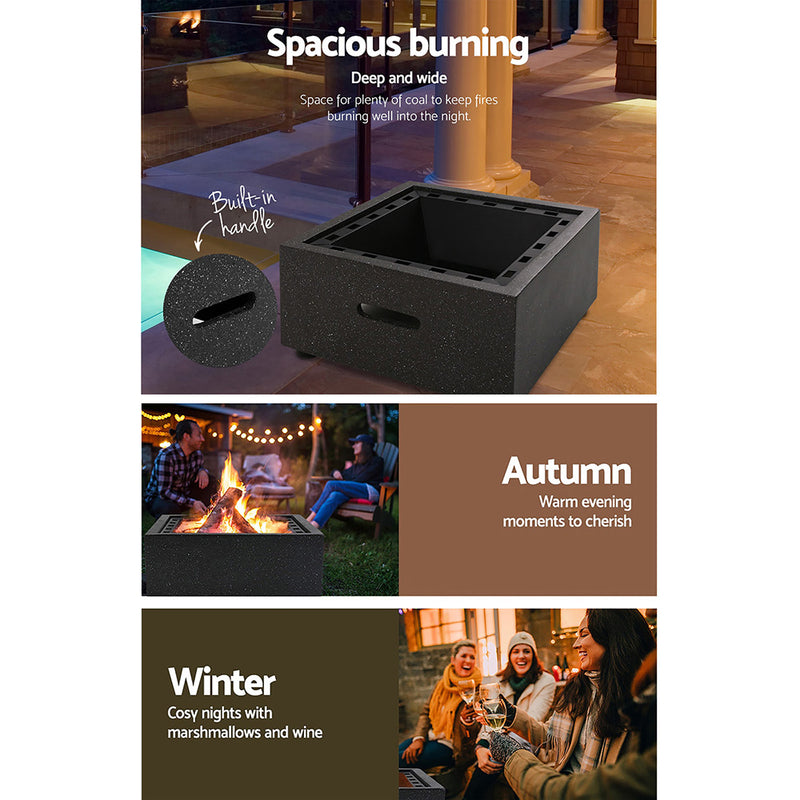 Square Shape Outdoor Fire Pit Heater