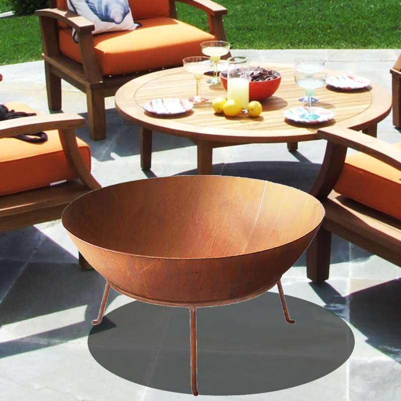 70cm Outdoor Garden Rustic Charcoal Iron Bowl Fire Pit