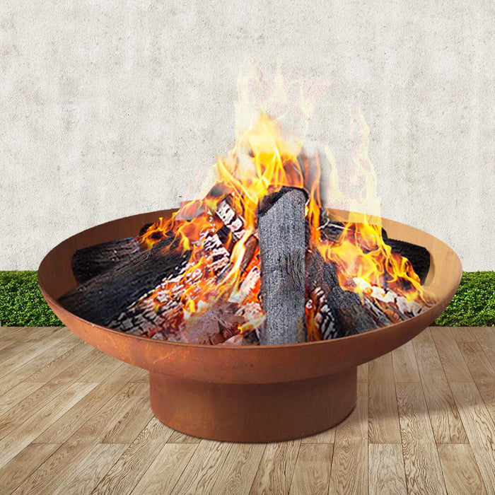 Rustic 70cm Iron Bowl Outdoor Fire Pit