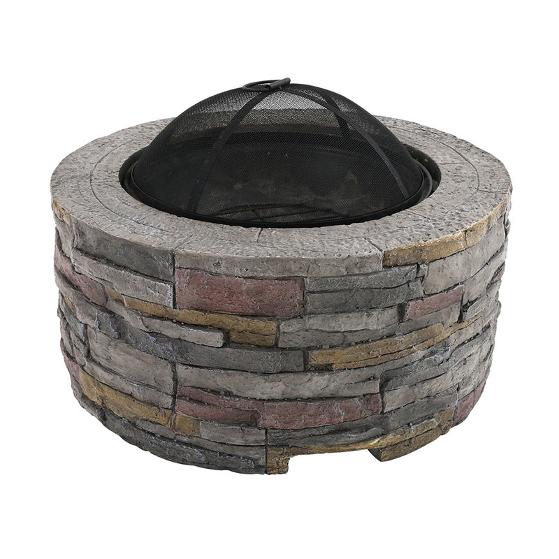 Outdoor Backyard Stone Style Table Charcoal Fire Pit 70cm