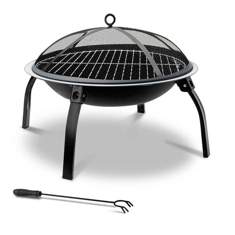 Portable 30 Inch Foldable Outdoor Fire Pit Fireplace