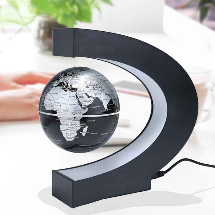 Bostin Life C-Shaped Magnetic Levitation Globe For Desk Table And Home Decoration Levitating Lamp