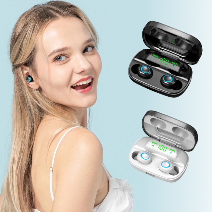 Wireless Water Resistant Bluetooth 5.0 Earphones with Charging Box and Mic Sports Earbuds Headsets