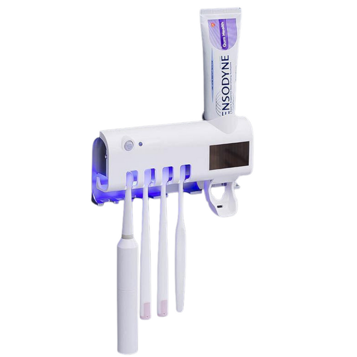 Intelligent UV Toothbrush Automatic Sterilizer Holder and Toothpaste Dispenser
