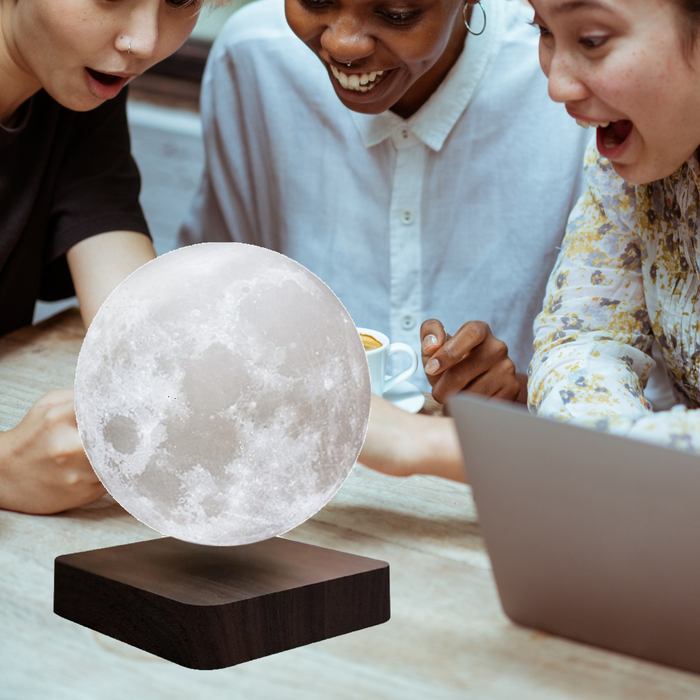 3D Magnetic Levitating LED Touch Night Lamp in Moon, Mars, and Jupiter