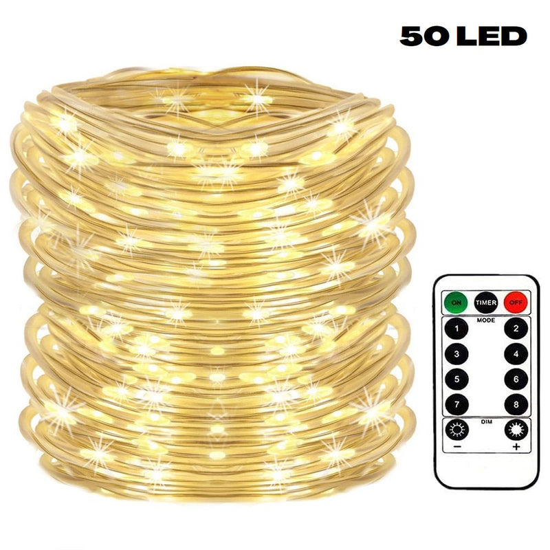Outdoor Garden LED Tube String Fairy Light - USB Rechargeable