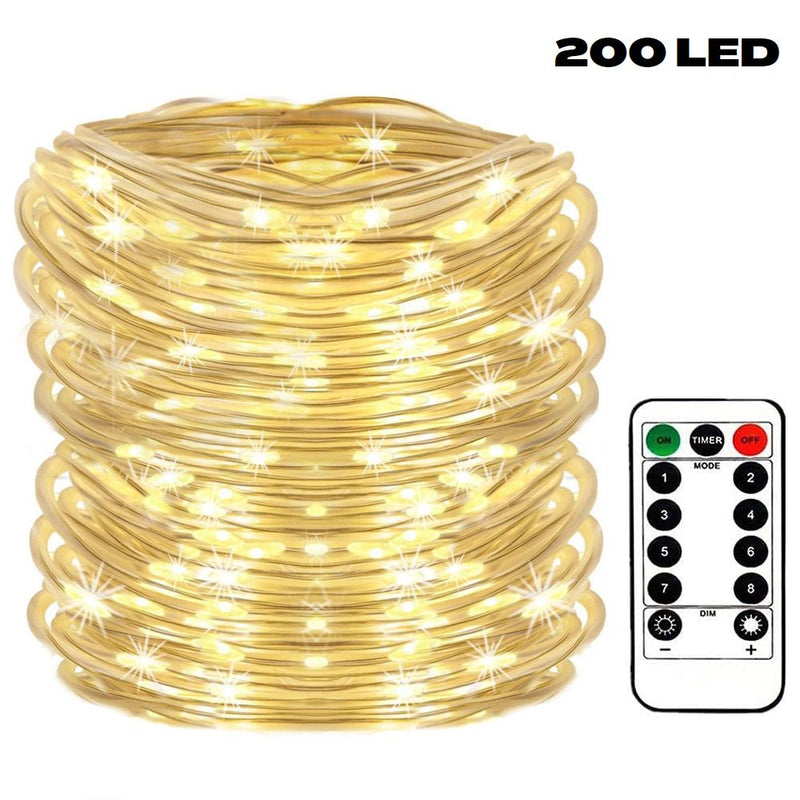 Outdoor Garden LED Tube String Fairy Light - USB Rechargeable