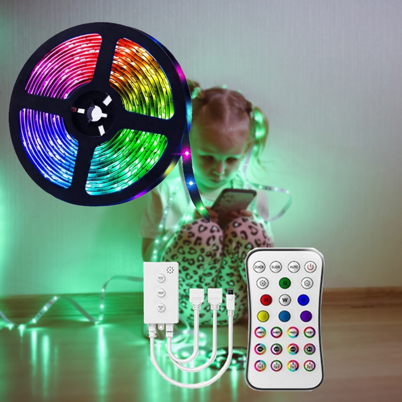App Ready Wi-Fi Enabled Voice Control Smart LED RGB Strip Light in 5m or 10m