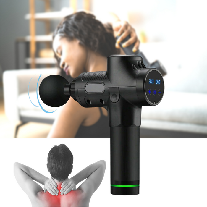 Muscle Tissue Percussion Therapy Electric Massage Gun with 6 Heads