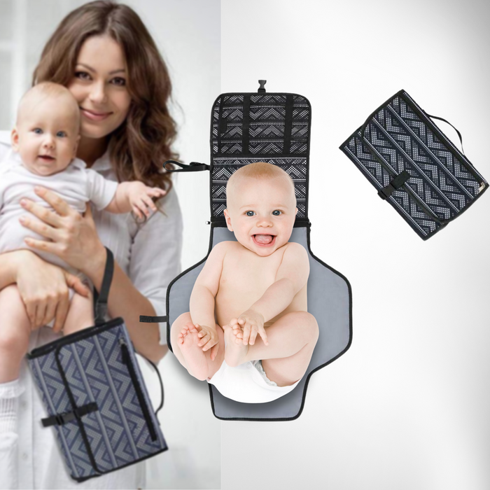 Portable Diaper Nappy Changing Pad with Detachable Clutch