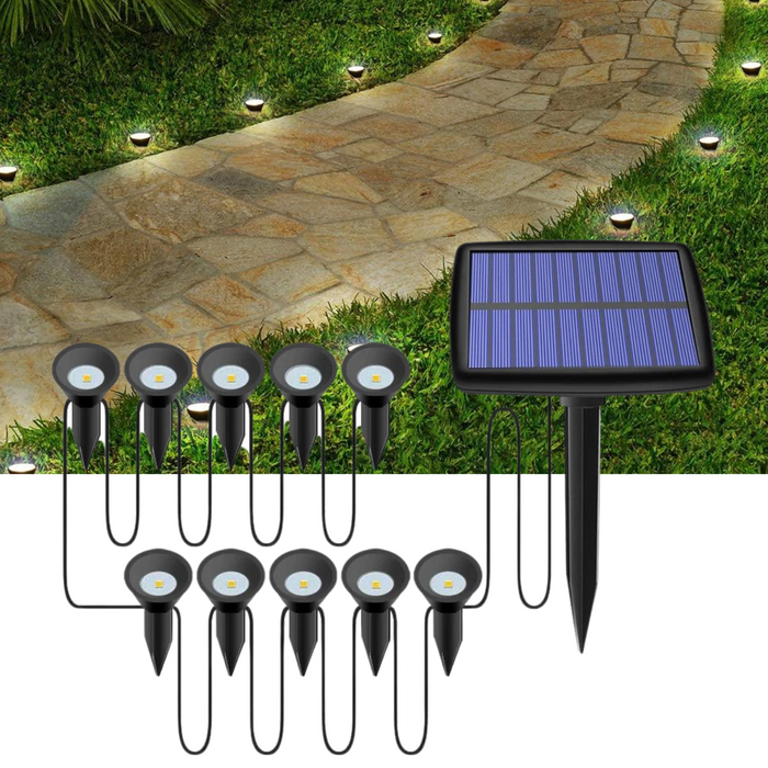 10 pcs of Solar Powered Outdoor Landscape Spot Lights