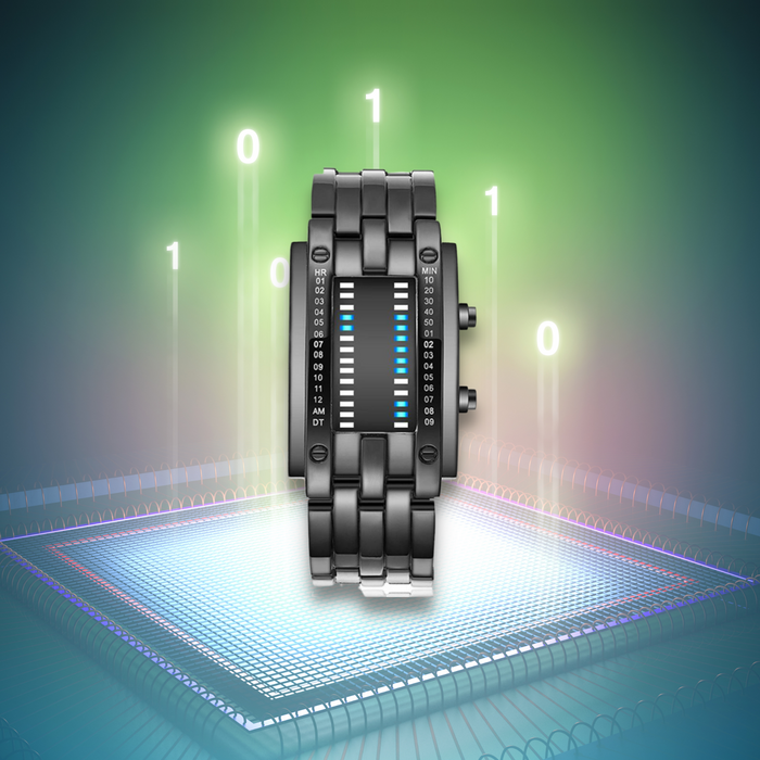 Creative Binary LED Digital Display Wristwatch