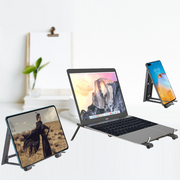 3-In-1 Multi-Function Folding Rack Bracket For Laptop Tablet And Phone Stand Holder Electronics >