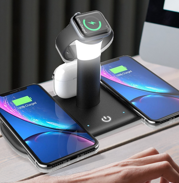 Multi-Functional 3-in-1 Desk Lamp and Wireless Charger