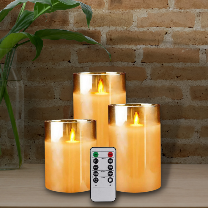 Battery Powered LED Flameless Flickering Wickless Candle