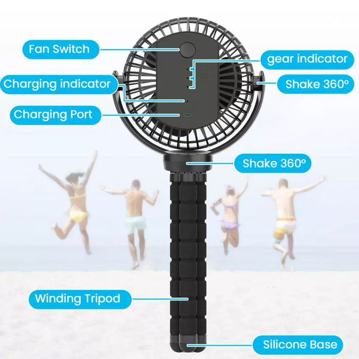 Multifunctional and Portable Octopus Fan - USB Type C Charging