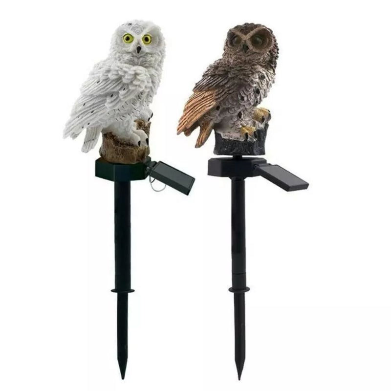 Solar Powered Waterproof Owl Light Outdoor Garden Ornament