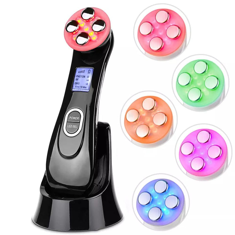 Facial Mesotherapy Electroporation RF LED Skin Care Device - USB Charging