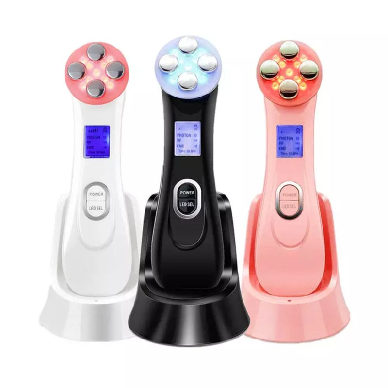 Facial Mesotherapy Electroporation RF LED Skin Care Device - USB Charging