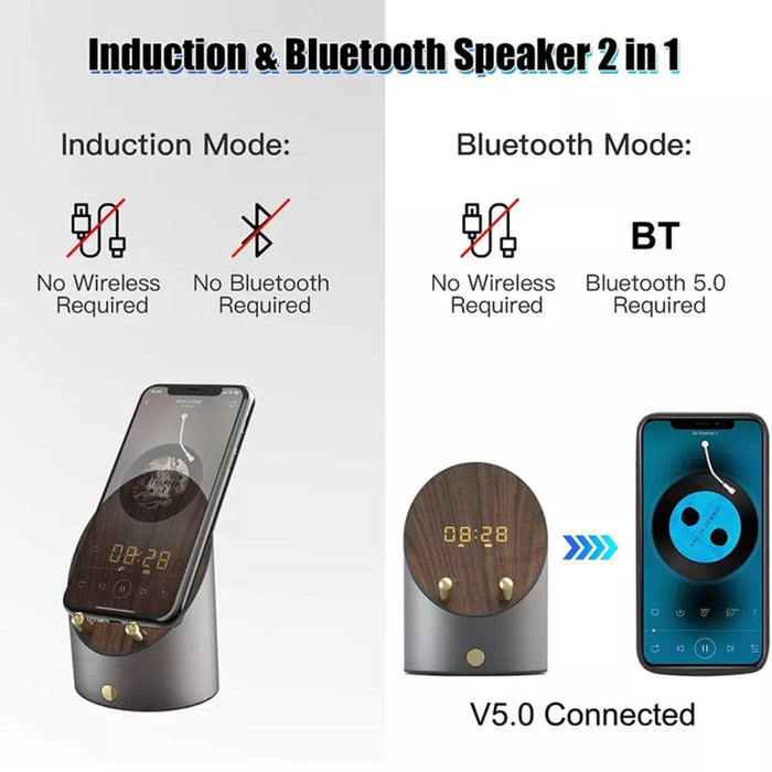 T600 USB Charging Wireless Phone Holder and Induction Speaker
