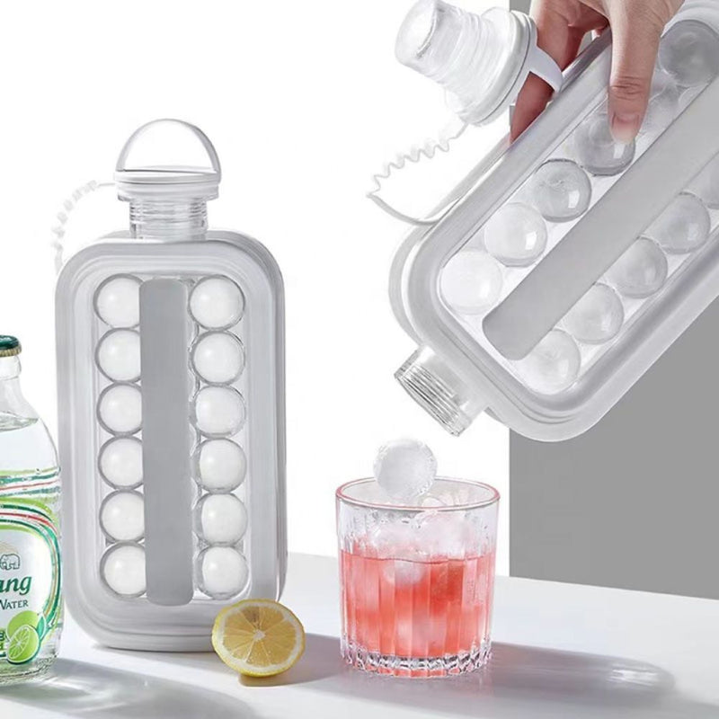 2-in-1 Easy Release Portable Ice Ball Maker Bottle
