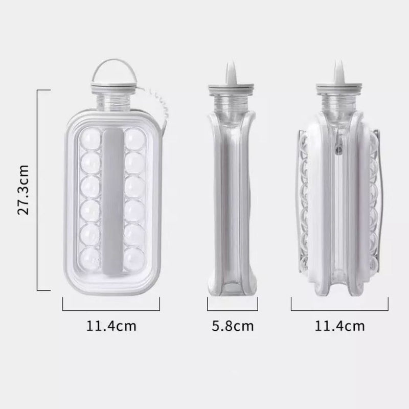 2-in-1 Easy Release Portable Ice Ball Maker Bottle