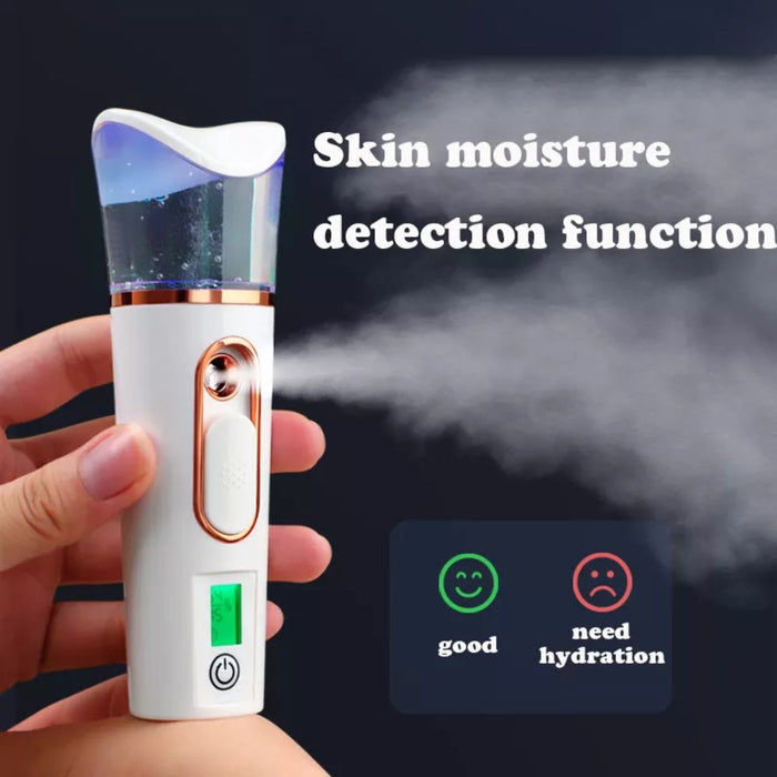 Portable Facial Mist Sprayer with Skin Analyzer - USB Charging