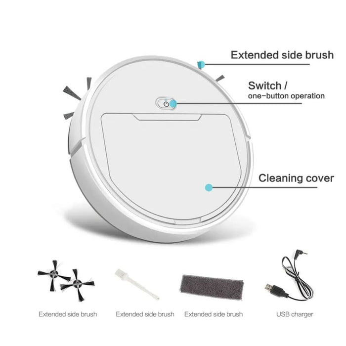 Smart Sweeping Auto Suction Vacuum Cleaner - USB Charging