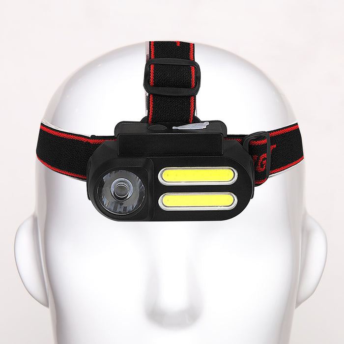 COB Head Mounted Outdoor Light Torch - USB Rechargeable