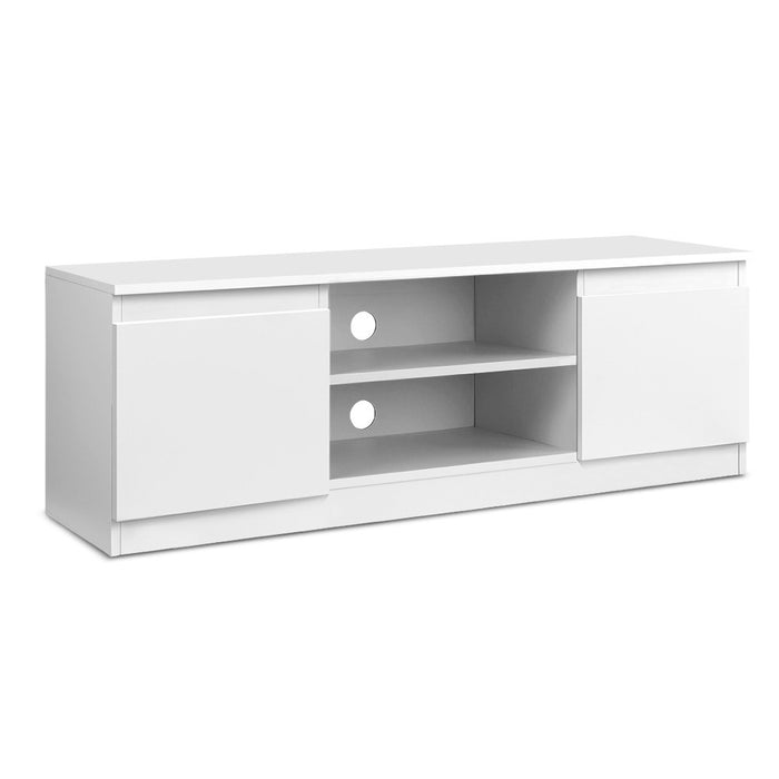 Lowline TV Stand Entertainment Unit with Storage - White