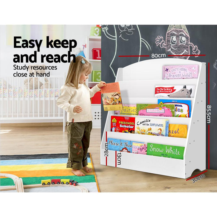 Bostin Life Keezi 5 Tiers Kids Bookshelf Magazine Rack Shelf Organiser Bookcase Display Dropshipzone