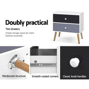 Bostin Life Artiss Bedside Tables Drawers Side Table Nightstand Lamp Storage Cabinet Dropshipzone