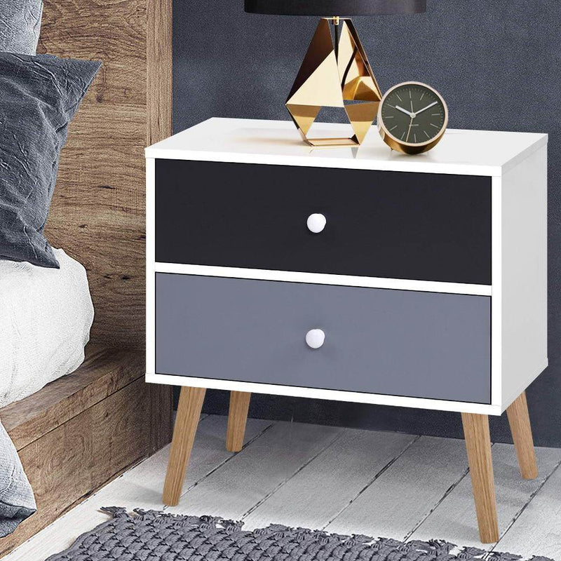 Bostin Life Artiss Bedside Tables Drawers Side Table Nightstand Lamp Storage Cabinet Dropshipzone
