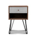 Artiss Bedside Table With Drawer - Grey & Walnut Dropshipzone