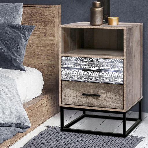 Artiss Bedside Tables Drawers Side Table Wood Nightstand Storage Cabinet Unit Dropshipzone