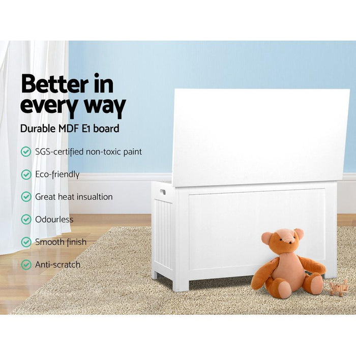 Bostin Life Kids Toy Box Storage Chest Cabinet Children Organiser White Container Baby & > Furniture